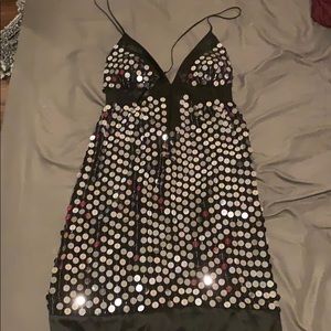Black Sequin Dress